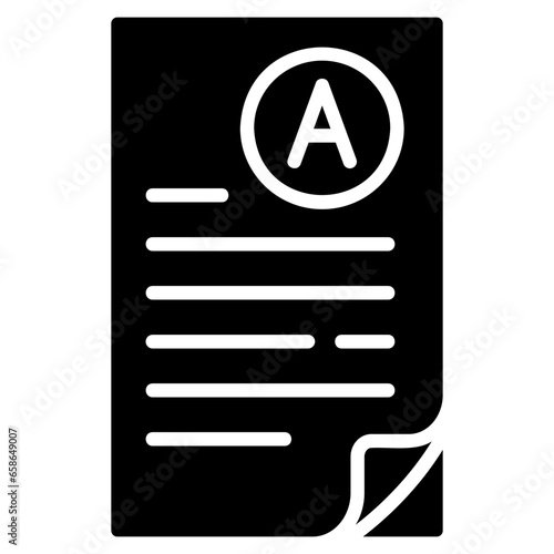 grading glyph icon