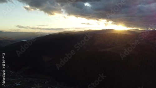 sunset in the mountains