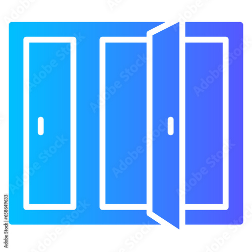 locker room gradient icon