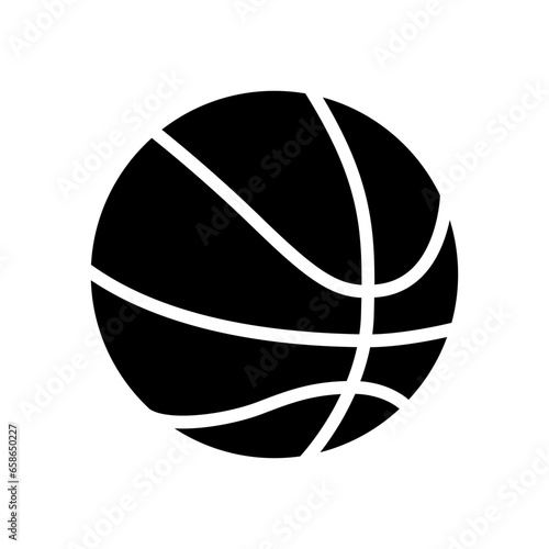 Basketball glyph vector icon isolated. Basketball stock vector icon for web, mobile app and ui design
