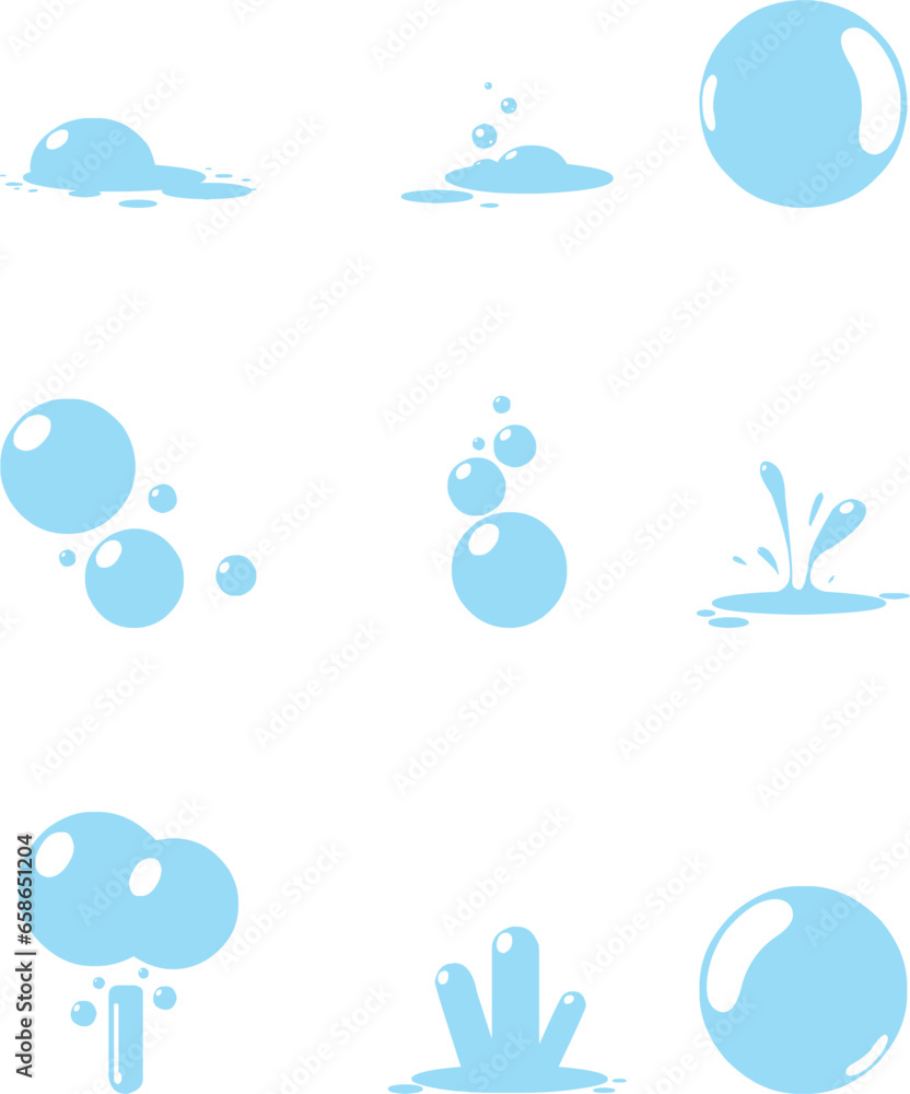 Set of Bubbles icon. Soap foam, fizzy drink, oxygen bubble pictogram pack symbol template for graphic and web design collection logo vector Set of Bubbles icon. Soap foam, fizzy drink, oxygen bubble pictogram pack symbol template for graphic and web design collection logo vector