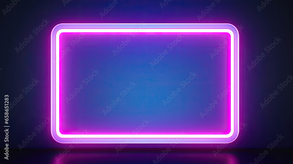glowing neon frame with copy space glowing neon frame with copy space