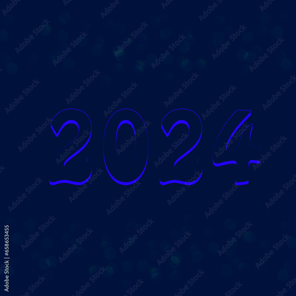 3d rendering 2024 written in green on a green background 3d rendering 2024 written in green on a green background