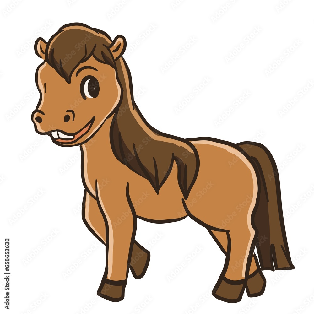 Naklejka premium Horse cartoon