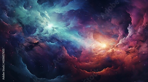 Abstract Background Concept Of Cosmic Canvas