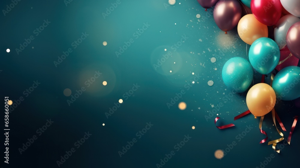 Fototapeta premium Celebration Design Background with Balloons
