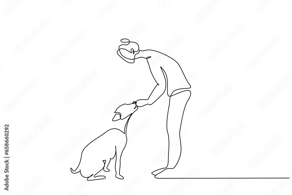 young woman with dog active outdoor life lifestyle full body length line art design young woman with dog active outdoor life lifestyle full body length line art design