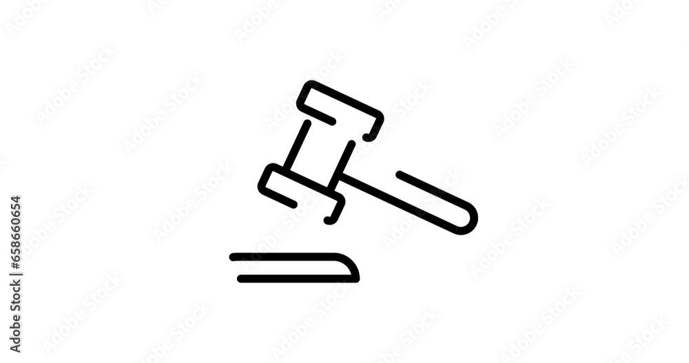 judge gavel animated outline icon with alpha channel. judge gavel 4k video animation for web, mobile and ui design judge gavel animated outline icon with alpha channel. judge gavel 4k video animation for web, mobile and ui design