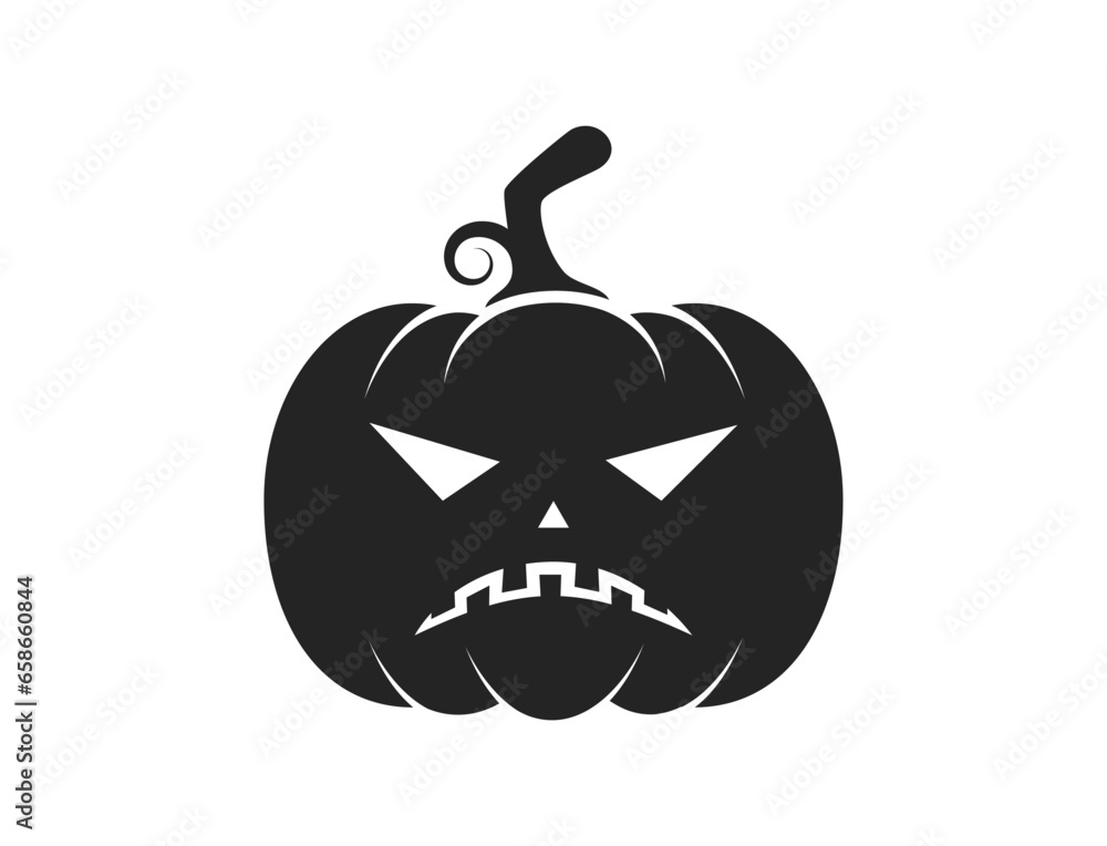 scary halloween pumpkin icon. autumn symbol. isolated vector image scary halloween pumpkin icon. autumn symbol. isolated vector image