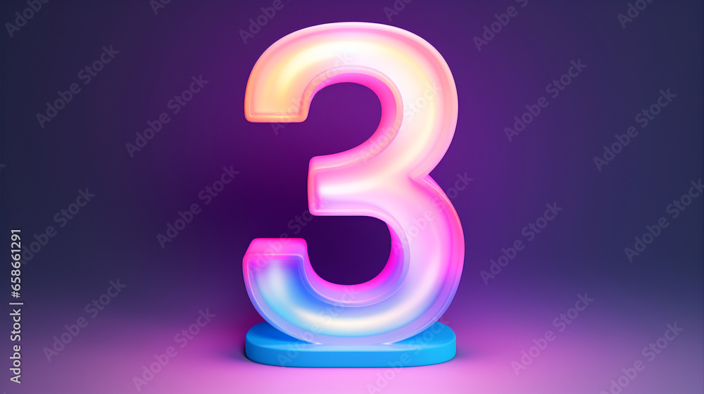 Naklejka premium 3歳 アニバーサリー イラスト背景