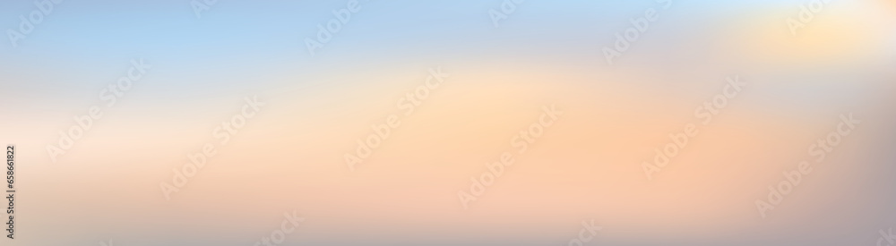 Blank Light Soft Colors Background in Wide Banner Size - Colors of a Sunrise Sky with Copy Space