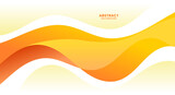 Orange creative wavy business banner background