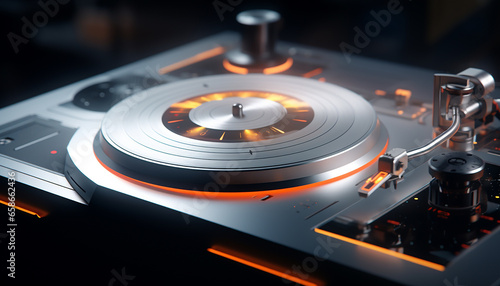 Futuristic turntable creative photography