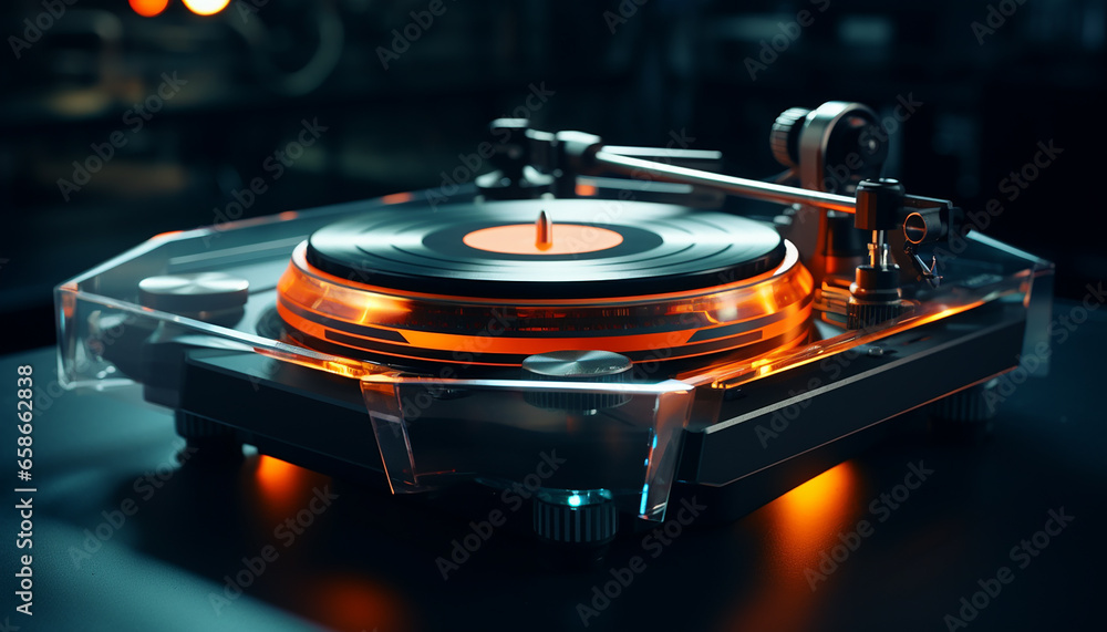 Futuristic turntable creative photography Futuristic turntable creative photography