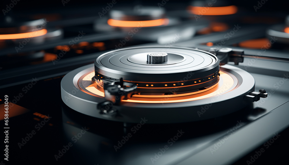 Futuristic turntable creative photography Futuristic turntable creative photography