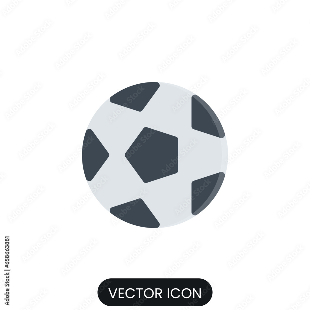 Obraz premium Football icon of color style design vector isolated background white