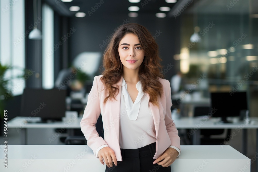 Businesswoman Standing in Office Businesswoman Standing in Office