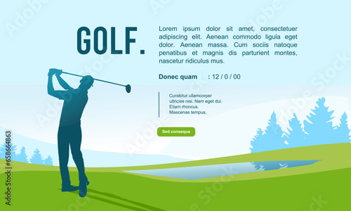 Great simple golf background design for any media	