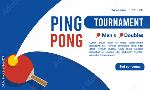 Great simple table tennis ping pong background design for any media
