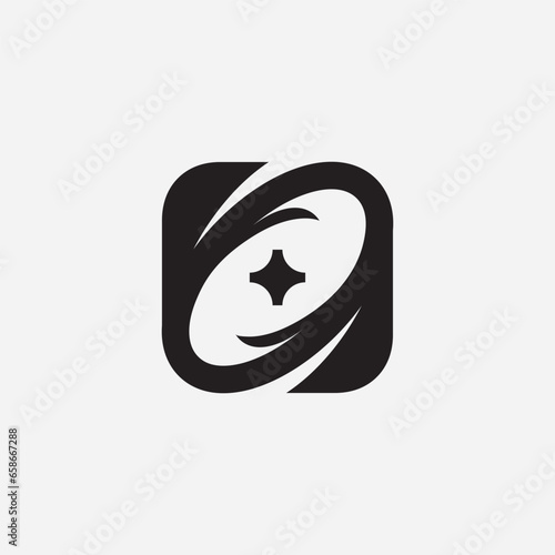 Space cosmos logo design illustration vector template