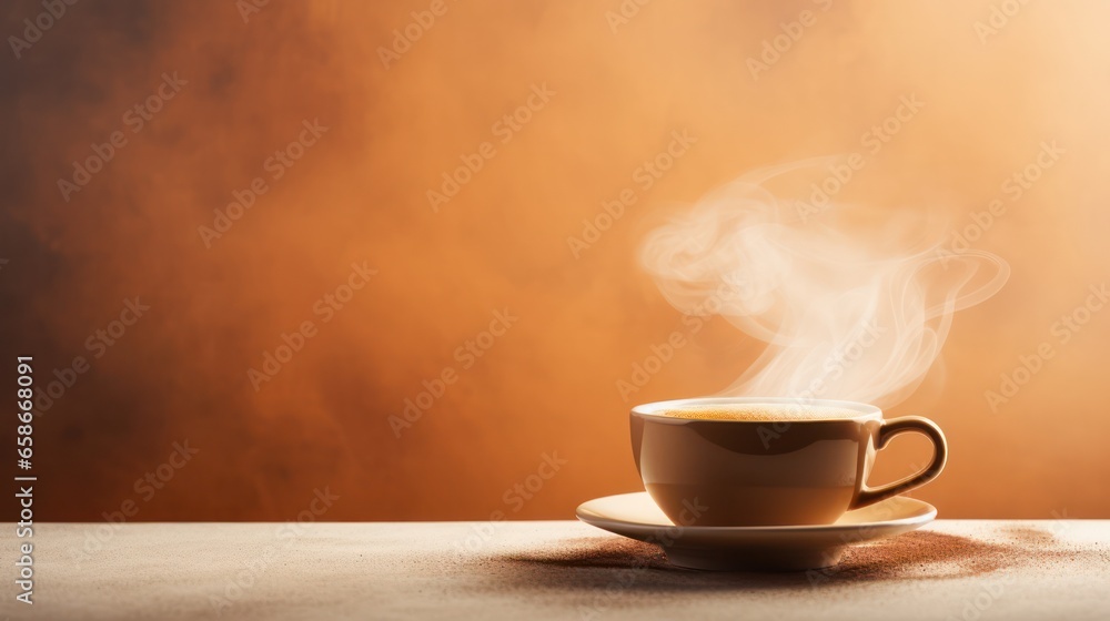 Obraz premium Coffee with plain background