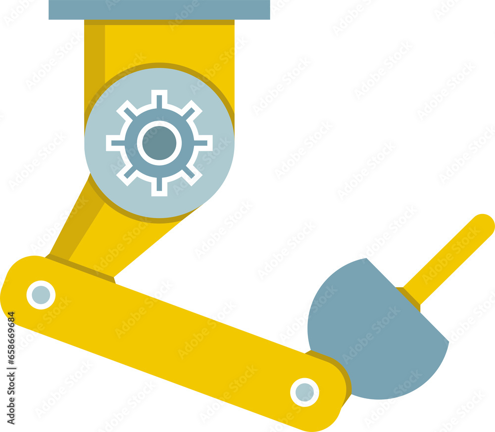 Industrial Robotic Arm Icon
