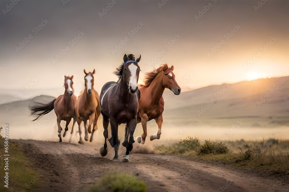 Fototapeta premium horse in the desert