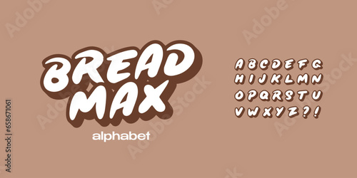 handwritten expressive street urban style alphabet in vector