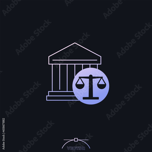 banking law and legislation icon with gradient