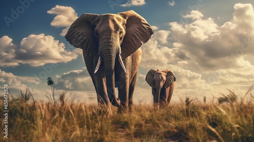 Elephant in wildlife