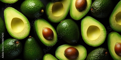 Background fresh ripe avocados  generative ai