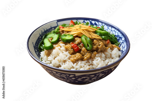 PNG Rice Bowl with Vegetable Plate