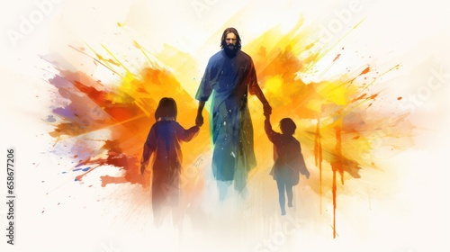 Painting of Jesus and Children