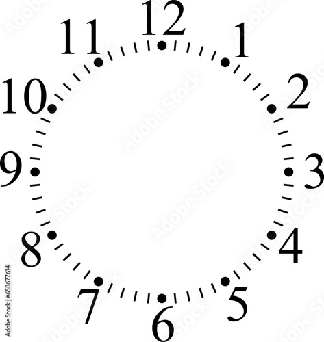 Clock Face SVG Cut File for Cricut and Silhouette, EPS ,Vector, PNG , JPEG , Zip Folder