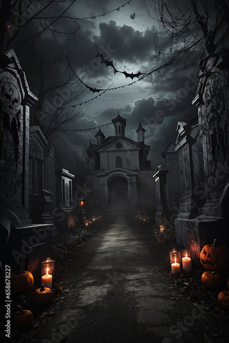 horrors spooky background spooky Halloween party Halloween scary terrorism Halloween background evil cemetery event background party background 8k