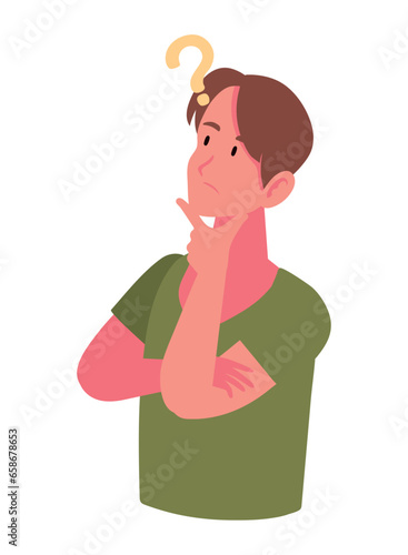 man thinking cartoon