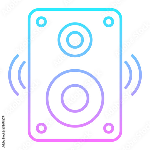 Loud Speaker Gradient Icon