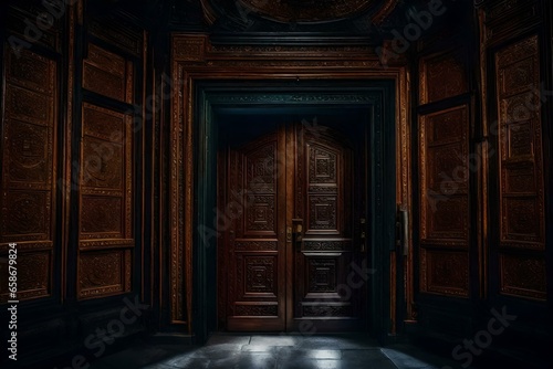 Wooden door, Generated using AI © HIFO ARTS