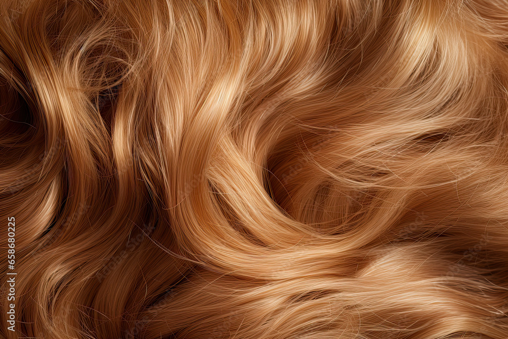 Hair texture close up hairs background vector blonde brown macro, generated ai	
