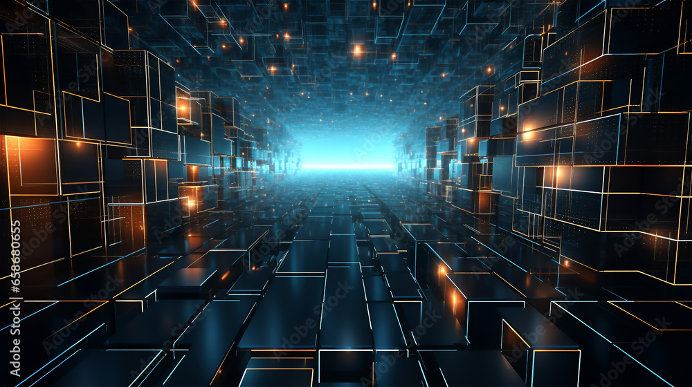 futuristic network technology, connection concept, abstract futuristic network technology, connection concept, abstract