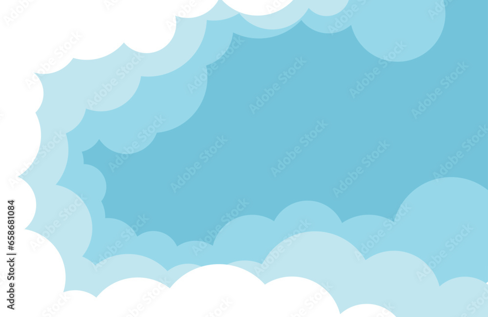 Cloud background, Blue sky and clouds vector background.