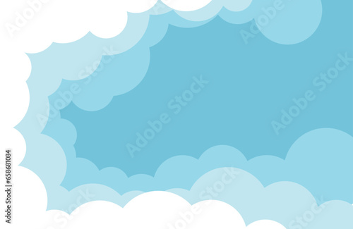 Cloud background, Blue sky and clouds vector background.