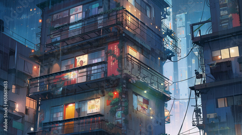 Metropolis of Shadows: Urban Decay in the Cyberpunk Megalopolis, Generative AI © Adolfo Perez Design