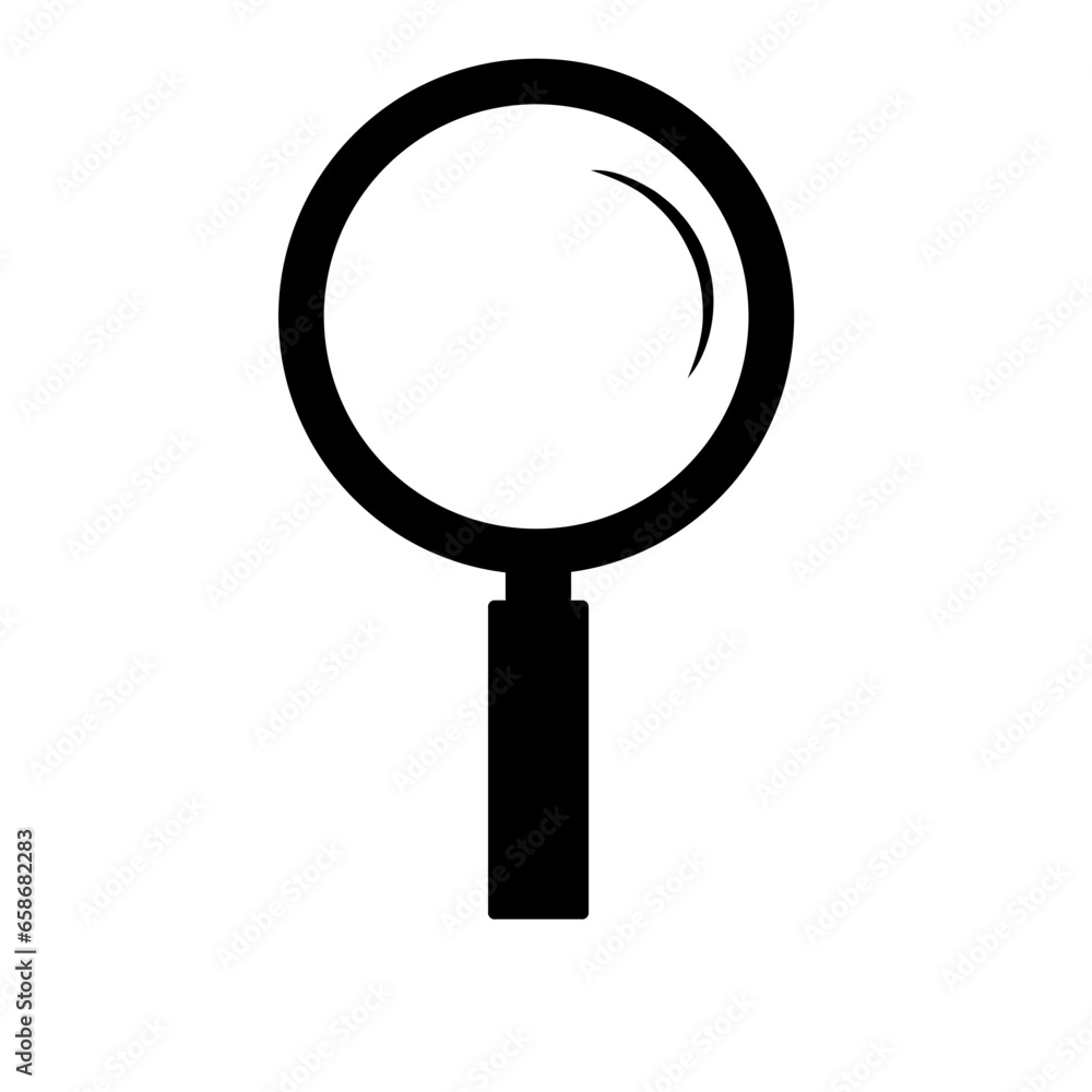 magnifying glass vector icon on white background magnifying glass vector icon on white background