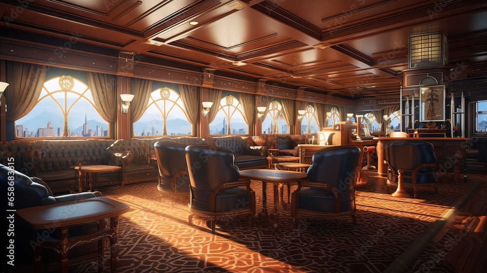 Interior of an station. AI generated art illustration. Interior of an station. AI generated art illustration.