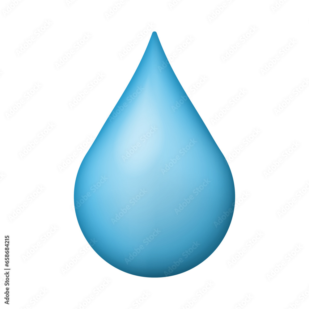 3D Realistic Drop Water. Vector illustration. 3D Realistic Drop Water. Vector illustration.