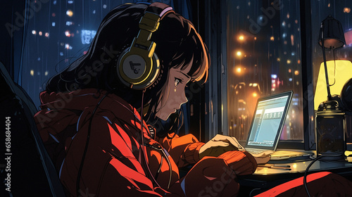 Metropolis Memories: Anime-style Scene of Urban Study, generative ai