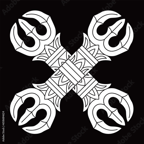 家紋です。違い三鈷杵といいます。