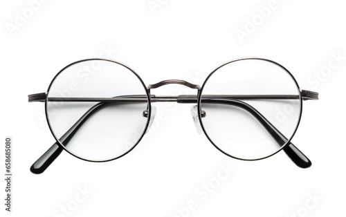 Glasses Fashionable Eyewear that Enhances Vision and Personal style Isolated on a Transparent Background PNG.