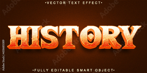 Oldest History Vector Fully Editable Smart Object Text Effect